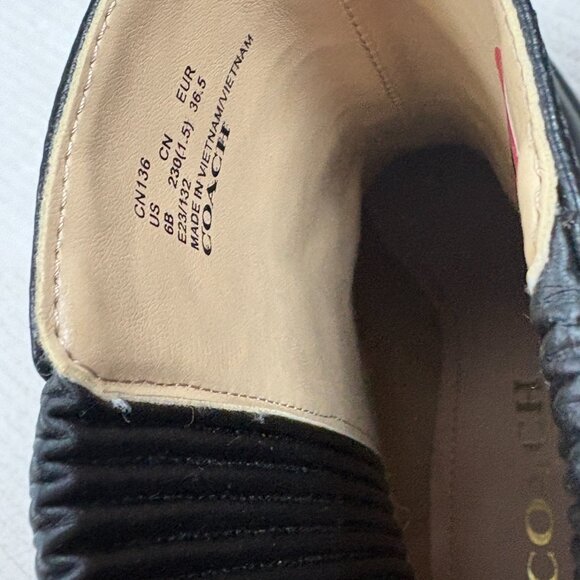 $250-NEW-Coach-Women-CN136-Black leather heel Boots.Sz-6B/8B.Vietnam. - Picture 12 of 15